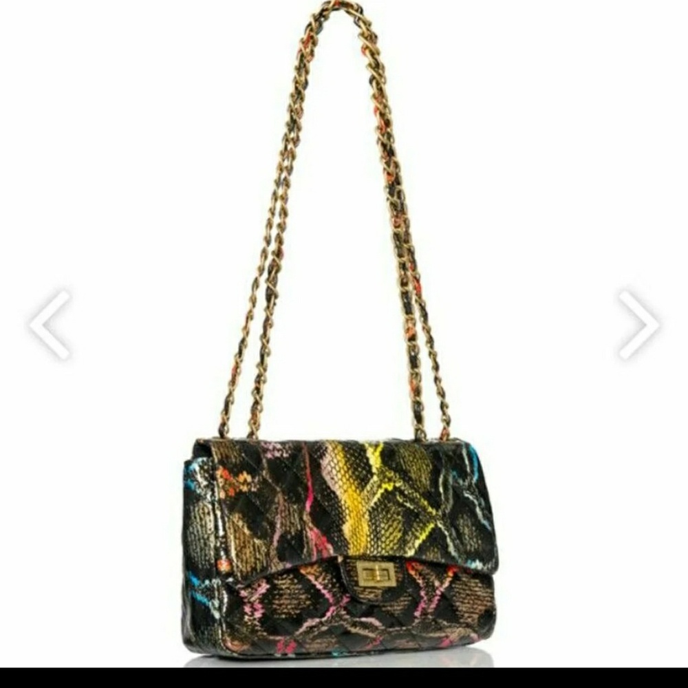 Snake print bag